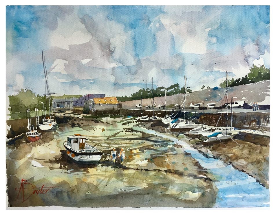 St Andrews Harbour at low tide